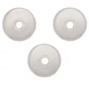 Cuentas redondas Heishi - Discos perforados planos 5x1 mm - Plata x10