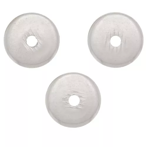 Cuentas redondas Heishi - Discos perforados planos 5x1 mm - Plata x10