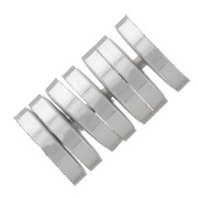 Cuentas redondas Heishi - Discos perforados planos 5x1 mm - Plata x10