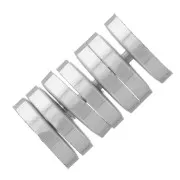 Cuentas redondas Heishi - Discos perforados planos 5x1 mm - Plata x10