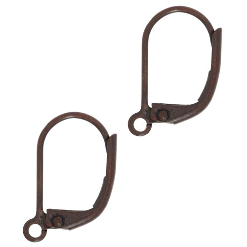 Ganchos cerrados 15x10mm cobre antiguo x4