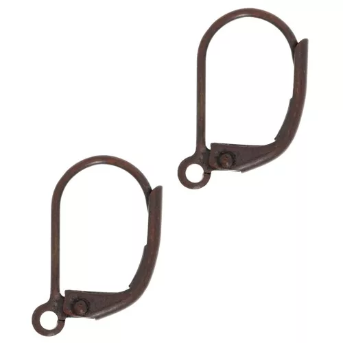 Ganchos cerrados 15x10mm cobre antiguo x4