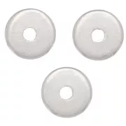 Discos Heishi - Discos perforados planos 4x0,5 mm - Plata x10