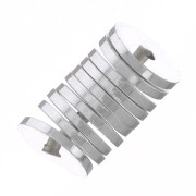 Discos Heishi - Discos perforados planos 4x0,5 mm - Plata x10