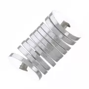 Discos Heishi - Discos planos perforados 4x0,5 mm - Plata x50