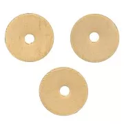 Cuentas redondas Heishi - Discos planos perforados 5x0,5 mm - Dorado oro fino x50