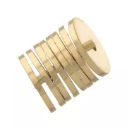 Cuentas redondas Heishi - Discos planos perforados 5x0,5 mm - Dorado oro fino x50