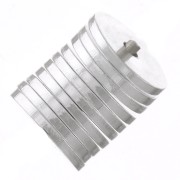 Cuentas redondas Heishi - discos perforados planos 5x0,5 mm - Plateado x50