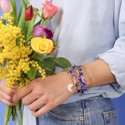 Cuentas arandelas Heishi - Discos planos perforados 4x1 mm - Dorado oro fino x10