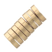 Discos planos perforados lisos de latón estilo Heishi 4X1 mm Dorado oro finox50
