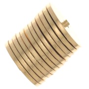 Cuentas redondas Heishi - Discos planos perforados 6x0,5 mm - Dorado oro fino x50