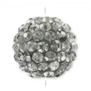 Redonda plastilina strass  8 mm Black Diamond x1