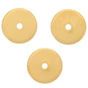Cuentas redondas Heishi - Discos planos perforados 6x1 mm - Dorado con oro finox10|raw }}