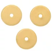 Cuentas redondas Heishi - Discos planos perforados 6x1 mm - Dorado con oro finox10