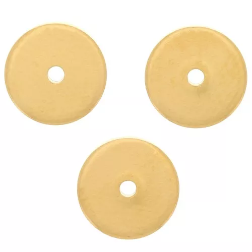 Cuentas redondas Heishi - Discos planos perforados 6x1 mm - Dorado con oro finox10