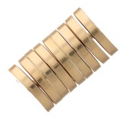 Cuentas redondas Heishi - Discos planos perforados 6x1 mm - Dorado con oro finox10