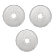 Cuentas redondas Heishi - Discos perforados planos 6x1 mm - Plata x10|raw }}