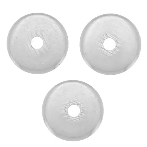 Cuentas redondas Heishi - Discos perforados planos 6x1 mm - Plata x10