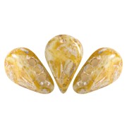 Cuentas de vidrio Amos® by Puca® 5x8 mm - Opaque White New Picasso x10g