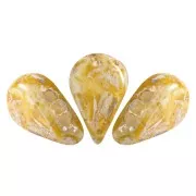 Cuentas de vidrio Amos® by Puca® 5x8 mm - Opaque White New Picasso x10g