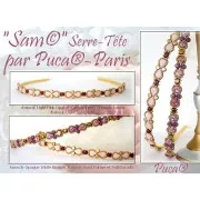 Cuentas de vidrio Amos® by Puca® 5x8 mm - Opaque White New Picasso x10g