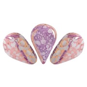 Cuentas de vidrio Amos® by Puca® 5x8 mm - Opaque White Bronze x10g