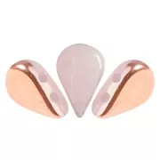 Cuentas de vidrio Amos® by Puca® 5x8 mm - Light Pink Opal Capri Gold x10g