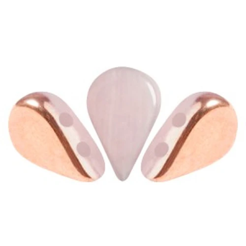 Cuentas de vidrio Amos® by Puca® 5x8 mm - Light Pink Opal Capri Gold x10g