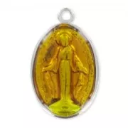 Medalla Virgen esmaltada 25 mm Topaz x1
