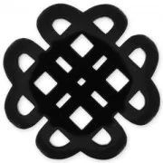 Separador flor 48 mm Negro x1