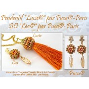 Cuenta de madera redonda grande para decorar con el soporte de madera Puca® Jeff - 20x16mm