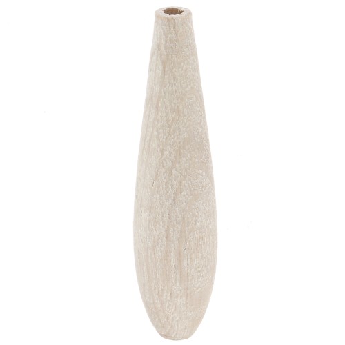 Cuenta de gota de madera grande para decorar con el soporte de madera Puca® Jerry - 40x10 mm