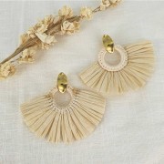 Ganchos pendientes ovalado 18x8 mm - anilla abierta - Dorado oro fino x2