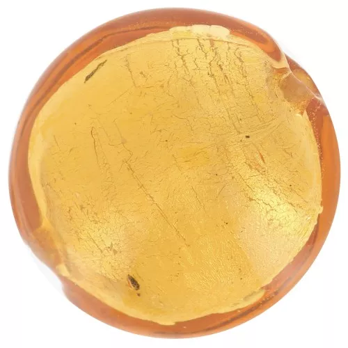 Bombeada Murano hoja de oro 16 mm Topaz x1
