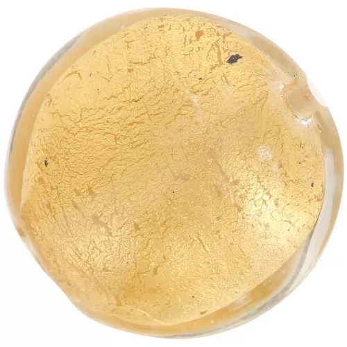 Bombeada Murano hoja de oro 16 mm Crystal x1