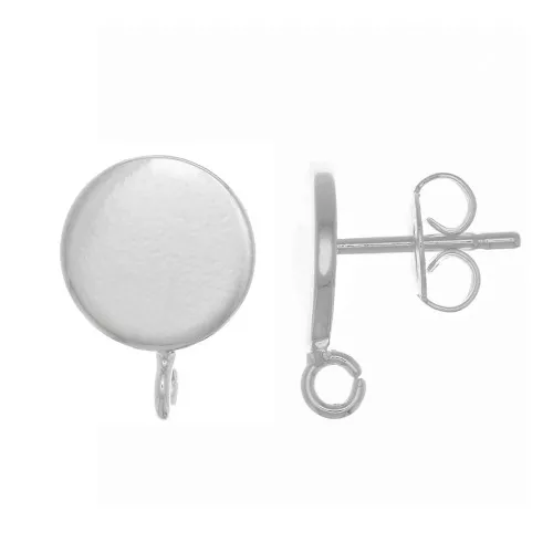 Ganchos Pendientes de disco 8 mm - Anilla perpendicular abierta - Chapado en plata