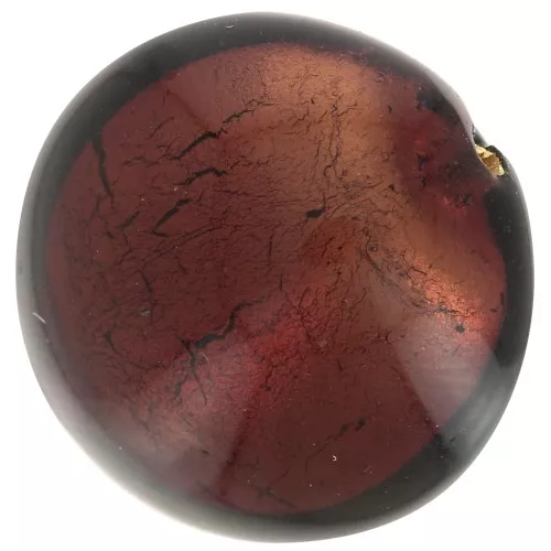 Bombeada Murano hoja de oro 16 mm Light Amethyst x1