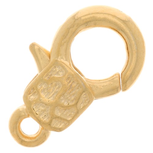 Cierre de langosta decorado de 15 mm - Chapado en oro x1
