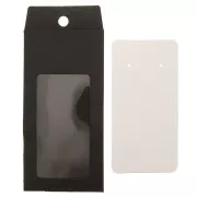 Cajita para detalles para joyas 13x6.5 cm - Negro- Blanco x1