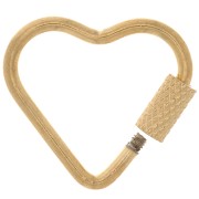 Cierre de corazón de rosca de acero inoxidable 304L Dorado de 23x25 mm x1