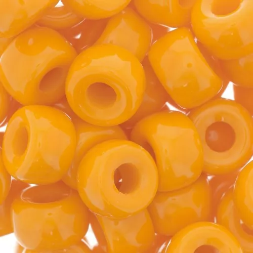 Perlas gros trous - Pony Beads - 9 mm - Preciosa - Mandarina x15