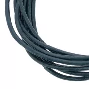 Cordón de cuero 2 mm Dark Blue x 2 m