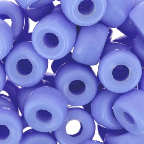 Cuentas con agujero grande - Pony Beads - 9 mm - Preciosa - Azul claro opaco x15