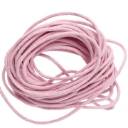 Algodón encerado de 1,5 mm - Rosa bebé x 5 m