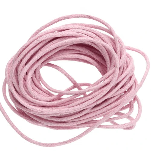 Algodón encerado de 1,5 mm - Rosa bebé x5 m