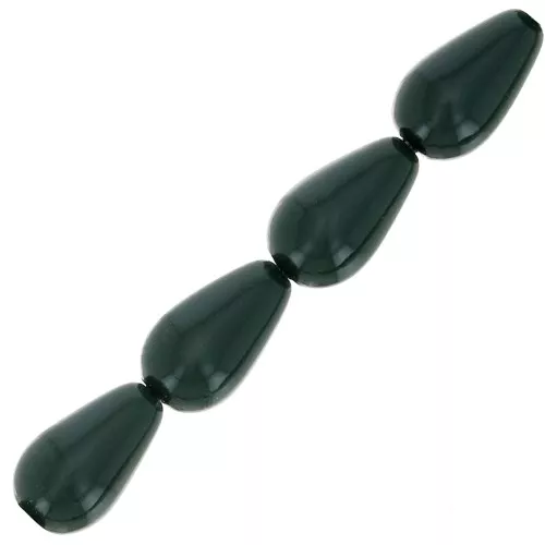 Preciosa Perla Pearshape Pearl 10x6 mm - Malachite x10