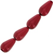 Preciosa Perla Pearshape Pearl 10x6 mm - Red x10|raw }}