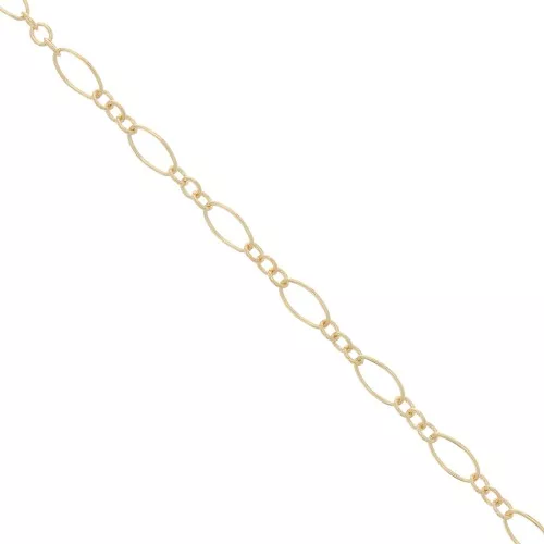 Cadena malla fantaisie (1x3) 4,2 mm Gold filled x50cm