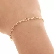 Cadena malla fantaisie (1x3) 4,2 mm Gold filled x50cm