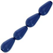 Preciosa Perla Pearshape Pearl 10x6 mm - Navy Blue x10